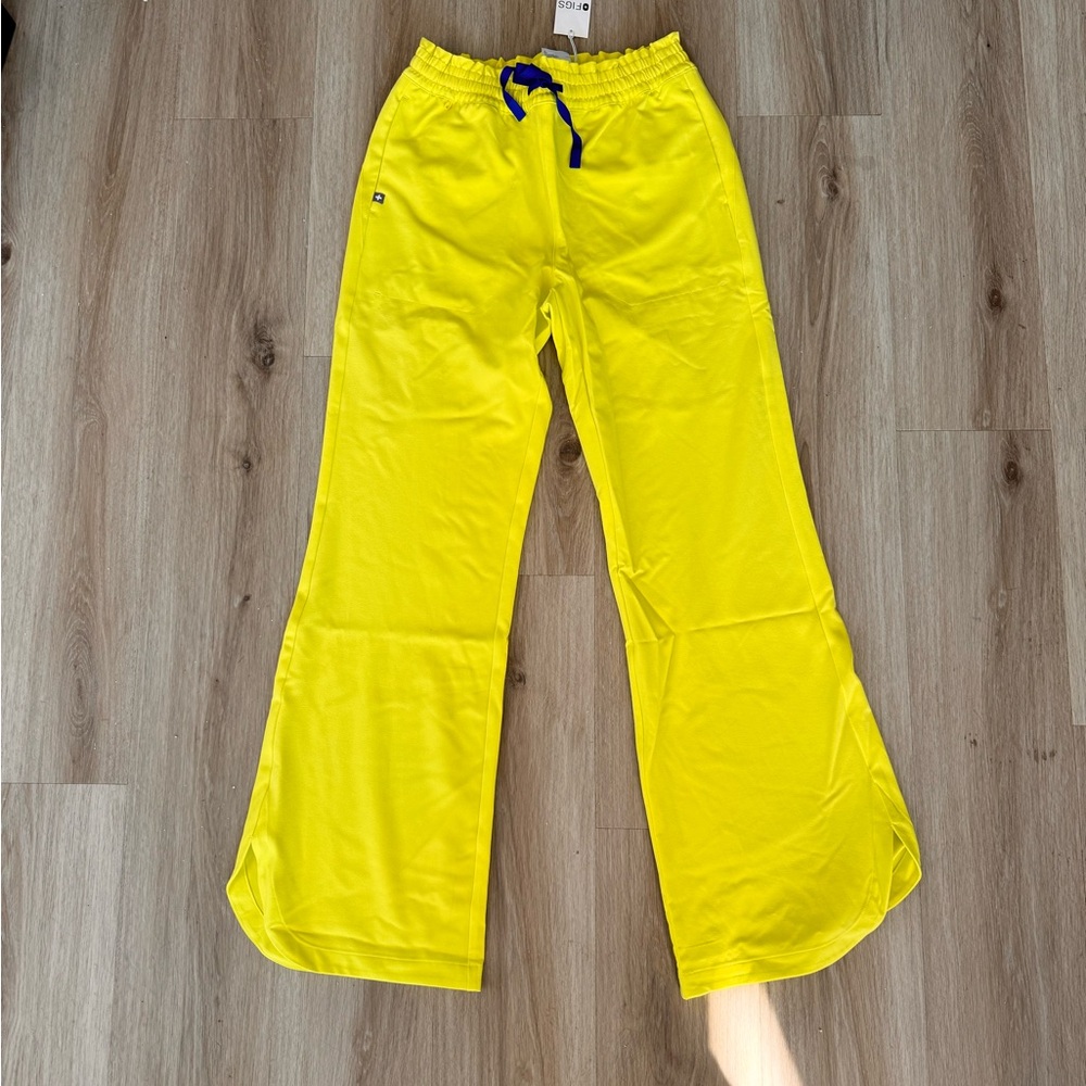 Small Tall Neon Yellow Figs Bell Bottoms